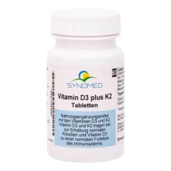Synomed Vitamin D (Colecalciferol)-Vitamin D3 plus K2 Tabletten, 60 St