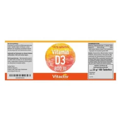 Feelgood Vitamin D (Colecalciferol)-Vitamin D3 Tabletten, 100 St