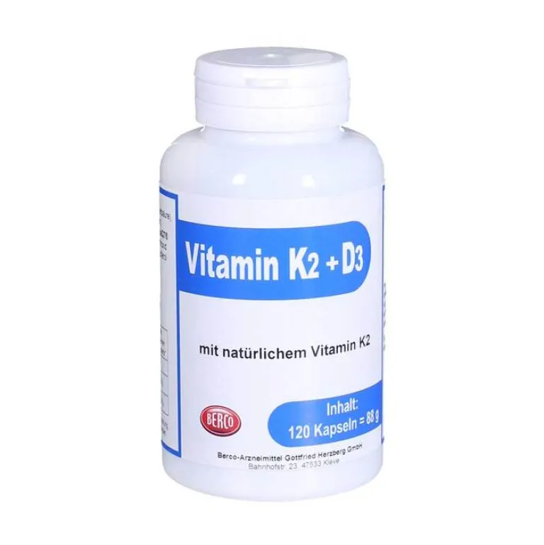 Berco Vitamin K2 + D3 Kapseln, 120 St- Vitamin K
