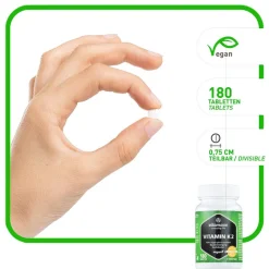 Vitamaze Vitamin K2 200 µg hochdosiert vegan Tabletten, 180 St- Vitamin K