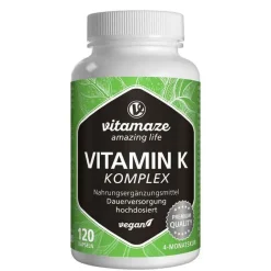 Vitamin K Komplex K1 + K2 vegan Kapseln, 120 St^Vitamaze Best