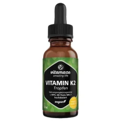 Vitamaze Vitamin K|Vitamine Fürs Herz-Vitamin K2 MK7 Tropfen hochdosiert vegan, 50 ml