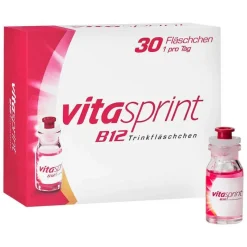 Vitasprint B12 Trinkfläschchen mit Vitamin B12 für mehr Energie, 30 St- Vitamin B12 (Cobalamin)