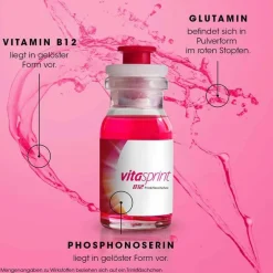 Vitasprint B12 Trinkfläschchen mit Vitamin B12 für mehr Energie, 30 St- Vitamin B12 (Cobalamin)