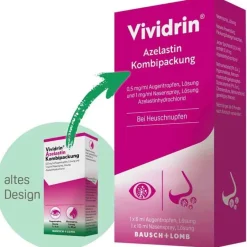 Vividrin ® Azelastin Kombipackung bei Heuschnupfen & Allergien, 1 P- Nasenspray Allergie|Kombipackungen