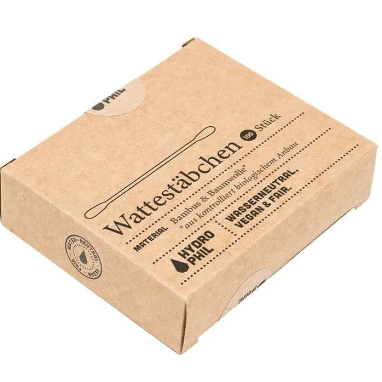 Wattestäbchen aus Bambus & Bio-Baumwolle , 100 St^Hydrophil Clearance