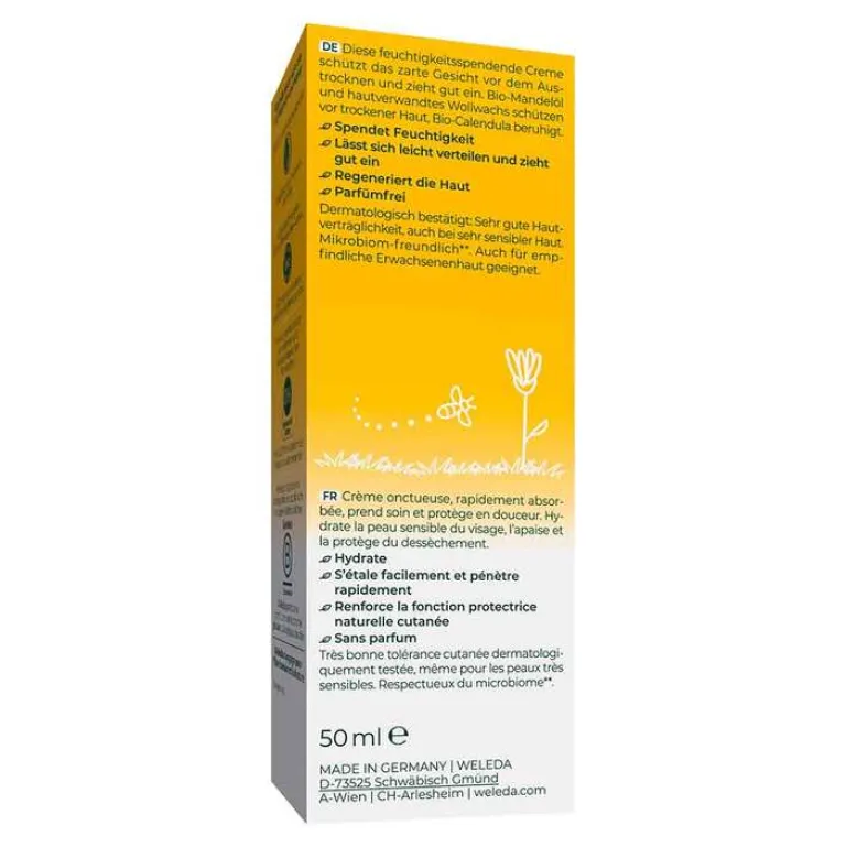 Weleda Calendula Gesichtscreme parfümfrei, 50 ml-Kinder Haut- & Haarpflege|Gesichtspflege