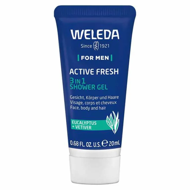 Weleda Duschbäder-for Men Active Fresh 3in1 Shower Gel, 20 ml