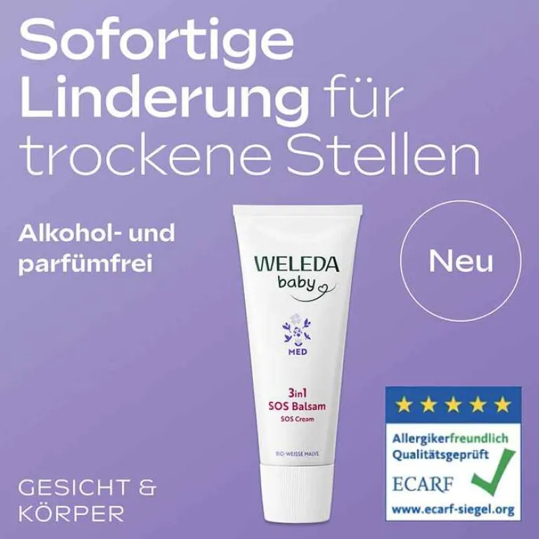 Weleda Haut- & Haarpflege|Cremes & Balsame-3in1 SOS Balsam weiße Malve, 50 ml