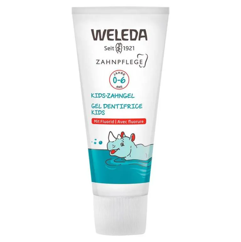 Weleda Zahnpasta & Zahncreme|Mund- Und Zahnpflege-Kids-Zahngel mit Fluorid, 50 ml