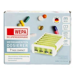 Wepa Dosierer & Zerteiler-7 Tage Compact Wochenmagazin weiß / grün, 1 St