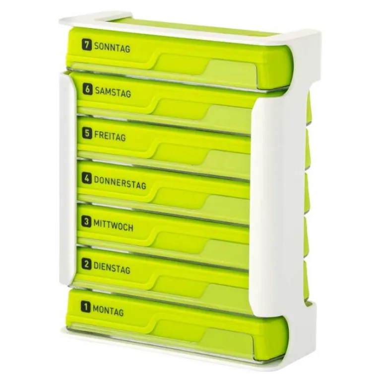 Wepa Dosierer & Zerteiler-7 Tage Compact Wochenmagazin weiß / grün, 1 St