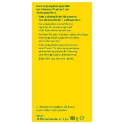 heiße Zitrone + Vitamin C + Calcium zuckerfrei Pulver, 10X10 g^Wepa Best