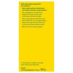 Wepa Vitamin C (Ascorbinsäure)-heißer Apfel + Vitamin C Pulver, 10X10 g