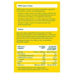 Wepa Vitamin C (Ascorbinsäure)-Ingwer + Honig + Vitamin C Pulver, 10X10 g