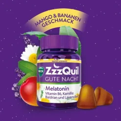 Wick zzzquil Melatonin Tabletten-Gute Nacht Mango & Banane, 30 St