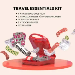 Wild Stripes Pflastersortimente-Travel Essentials First Aid Kit, 21 St