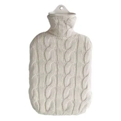 Sänger GmbH Wärmflasche 2 l Zopfmuster Natur Oekot.Strickb., 1 St- Wärmflasche