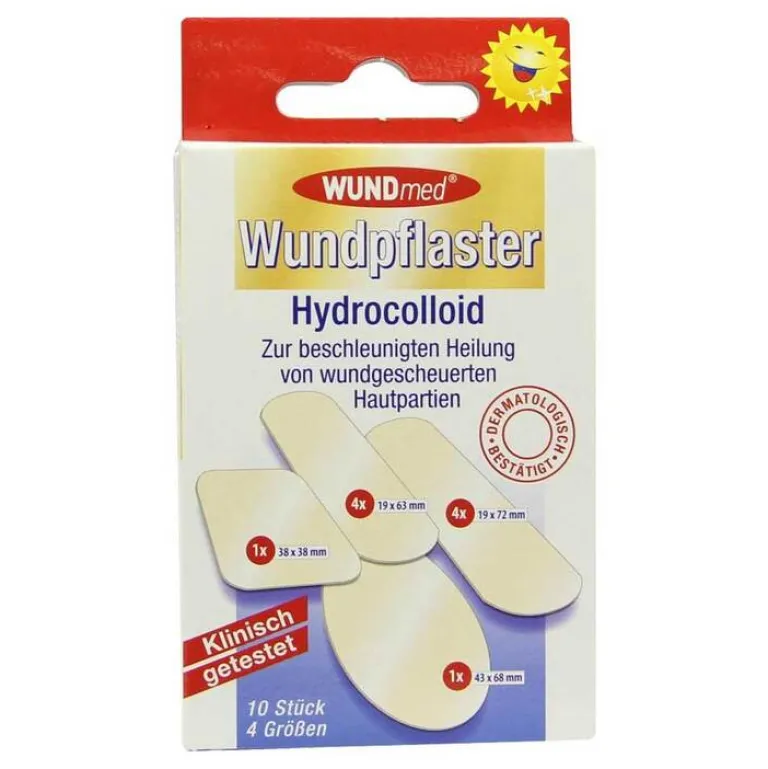 Wundmed Wundpflaster Hydrocolloid 4 Größen, 10 St- Pflastersortimente