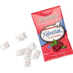 Xylinetten Mundpflege|Zuckerfreie Bonbons-Himbeere Bonbons, 60 g