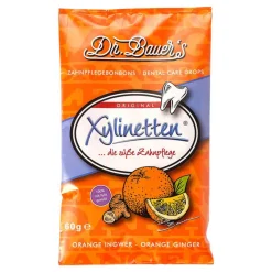 Xylinetten Orange Ingwer Bonbons, 60 g- Mundpflege|Zuckerfreie Bonbons