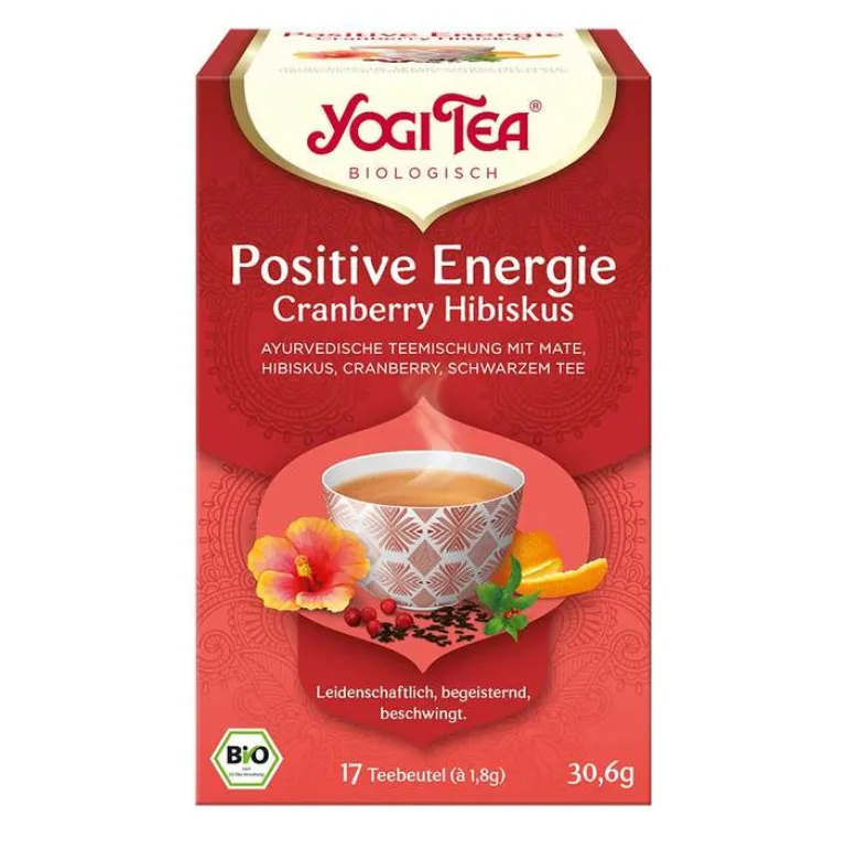 Yogi Tea Yogi Tee-Positive Energie Cranb.Hibiskus Fbeutel 1,8g, 17X1.8 g