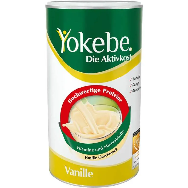 Yokebe Eiweißdrink|Diätpulver-Vanille lactosefrei NF2 Pulver, 500 g