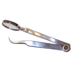 Zeckenzange Zeckenpinzette verstellbar Lupe 11,5cm, 1 St^Groß Clearance