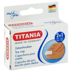 Titania Pflaster & Zehenpolster-Zehenhauben 2 klein und 1 groß , 3 St