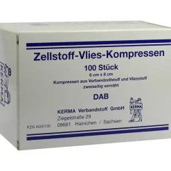 Zellstoff Vlies Kompressen 6, 100 St^Kerma New
