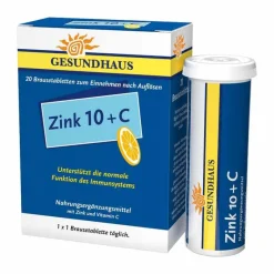 Zink 10 + C Brausetabletten, 20 St^Wörwag Pharma Best