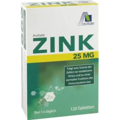 Zink 25 mg Tabletten, 120 St^Avitale New