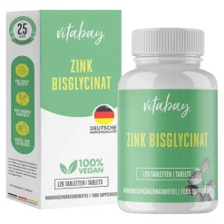 Vitabay Zink-Zink Bisglycinat 25 mg hochdosiert Tabletten, 120 St