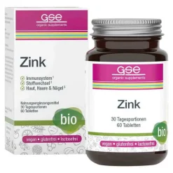 GSE Zink Compact Bio Tabletten, 60 St- Zink|Sonstige Bio Produkte