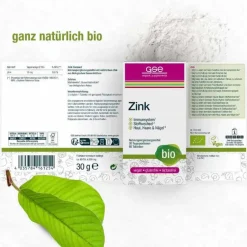 GSE Zink Compact Bio Tabletten, 60 St- Zink|Sonstige Bio Produkte
