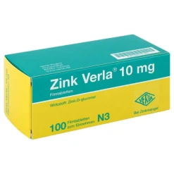 Verla Zink ® 10 mg Filmtabletten, 100 St- Zink|Abwehrsteigerung