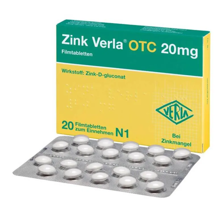 Verla Zink ® OTC 20 mg Filmtabletten, 20 St- Zink|Abwehrsteigerung
