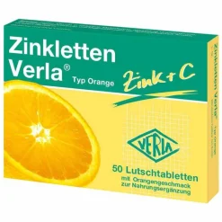 Verla Zink-Zinkletten Orange Lutschtabletten, 50 St