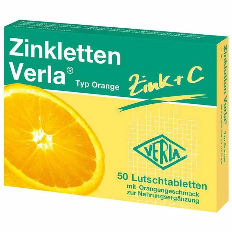 Verla Zink-Zinkletten Orange Lutschtabletten, 50 St