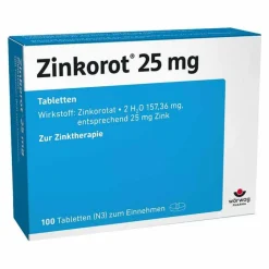 Zinkorot ® 25 mg hochdosierte Zink Tabletten, 100 St- Zink