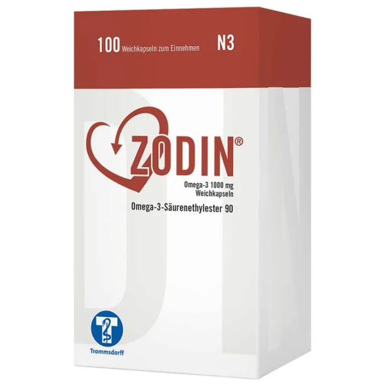 Zodin Cholesterin Tabletten-® Omega-3 1000 mg Weichkapseln, 100 St