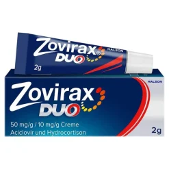 Zovirax Lippenherpes-® DUO Creme bei Lippenherpes. 5 % Aciclovir, 1 % Hydrocortison, 2 g
