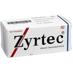 Zyrtec Cetirizin|Allergie Tabletten-Filmtabletten, 100 St